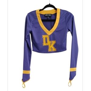 Dolls Kill Purple and Yellow Long Sleeve Top